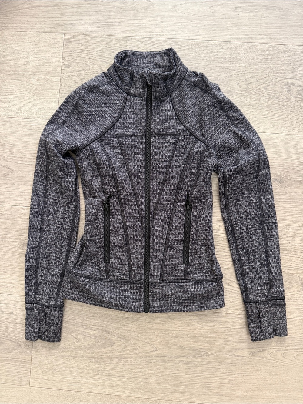 Ivivva Perfect Your Practice Girls Heather Charcoal Jacket